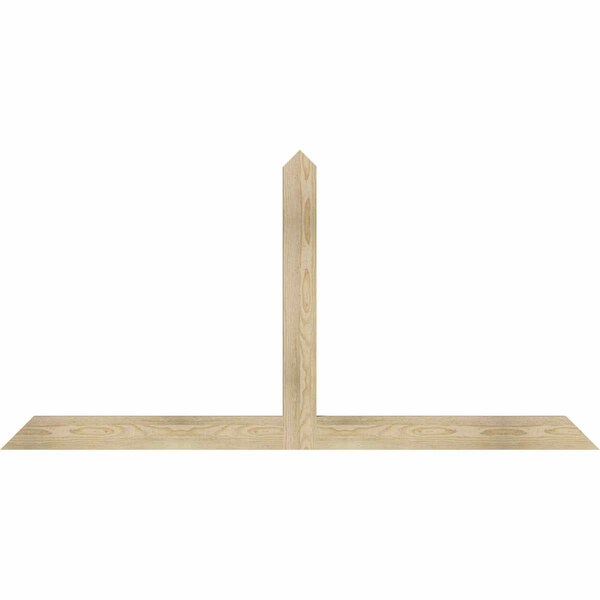 Ekena Millwork Portland Rough Sawn Timber Gable Bracket, Douglas Fir, 72"W x 36"H x 2"D x 4"F, 12/12 Pitch GBW072X36X0204POR00RDF - main